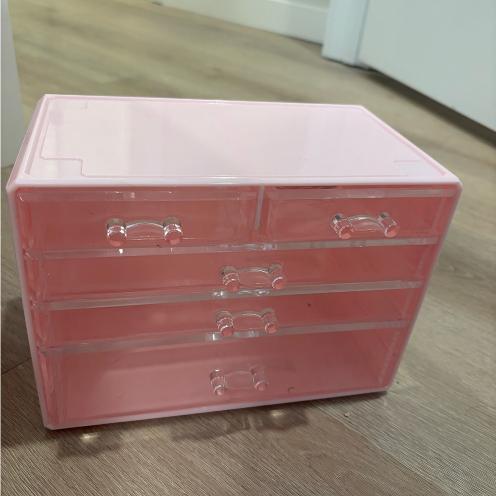 Pink Acrylic Storage Organizer